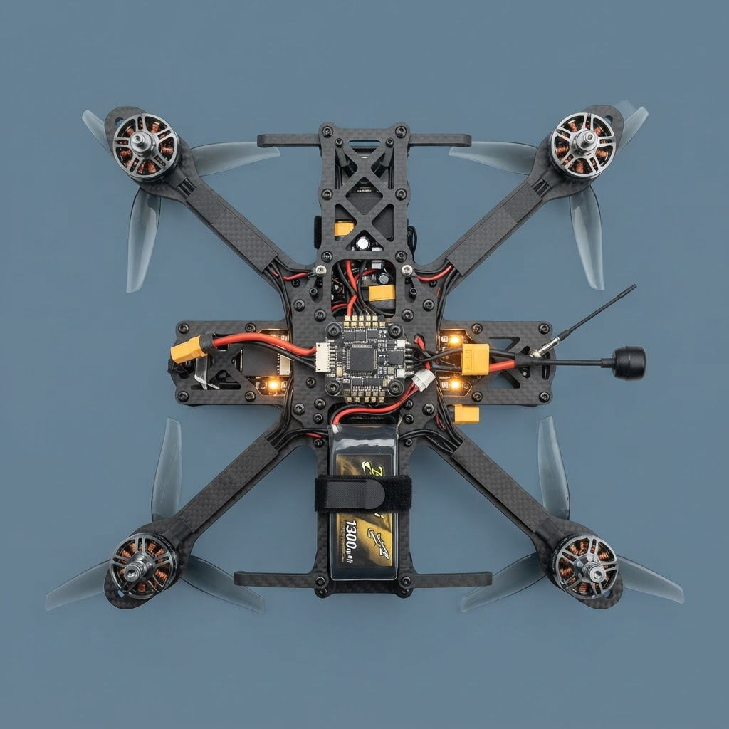 Underside reference view of the Wild Sky WS-01 Scout drone